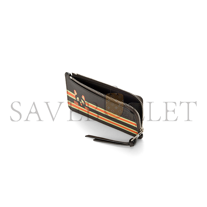 LOEWE CATS COIN CARDHOLDER IN CLASSIC CALFSKIN C643Z40XAA (13*7.5cm)